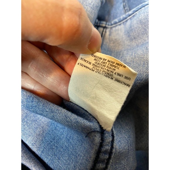 Women’s ‘Solutions Original’ Denim Button Down Dog Size Large - Picture 6 of 16